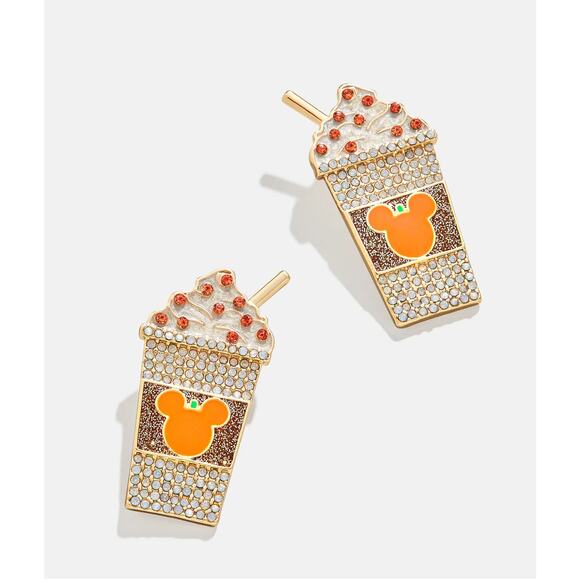 New Baublebar X Disney Mickey Mouse Pumpkin Spice Latte Earings - Picture 1 of 4